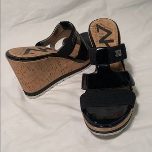 Anne Klein Sport open toed wedge